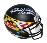 RANDY WHITE AUTOGRAPHED MARYLAND TERRAPINS MATTE BLACK MINI HELMET JSA