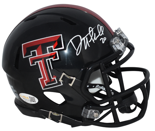 DANNY AMENDOLA SIGNED TEXAS TECH RED RAIDERS SPEED MINI HELMET JSA
