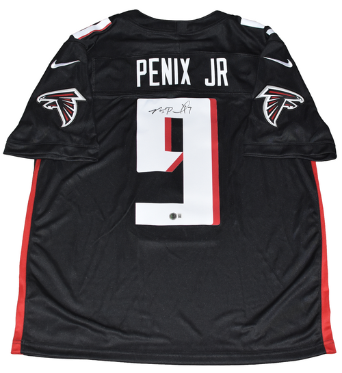 MICHAEL PENIX JR AUTOGRAPHED ATLANTA FALCONS #9 BLACK NIKE JERSEY BECKETT