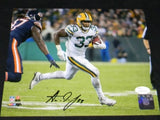 AARON JONES SIGNED AUTOGRAPHED GREEN BAY PACKERS VS BEARS 8x10 PHOTO JSA