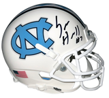 SAM HOWELL AUTOGRAPHED NORTH CAROLINA TAR HEELS WHITE MINI HELMET BECKETT