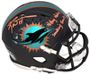 RICKY WILLIAMS SIGNED MIAMI DOLPHINS 2025 RIVALRIES MINI HELMET W/ SMOKING BOWLS