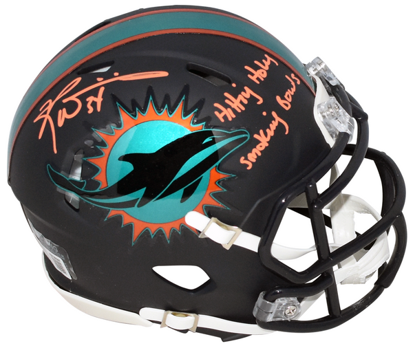RICKY WILLIAMS SIGNED MIAMI DOLPHINS 2025 RIVALRIES MINI HELMET W/ SMOKING BOWLS