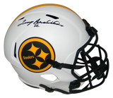 TERRY BRADSHAW SIGNED PITTSBURGH STEELERS LUNAR FULL SIZE SPEED HELMET BECKETT