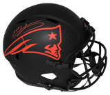 MAC JONES SIGNED NEW ENGLAND PATRIOTS ECLIPSE FULL SIZE SPEED HELMET BECKETT