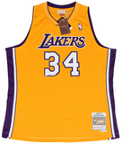 SHAQUILLE O'NEAL SIGNED LOS ANGELES LAKERS #34 MITCHELL & NESS JERSEY BECKETT