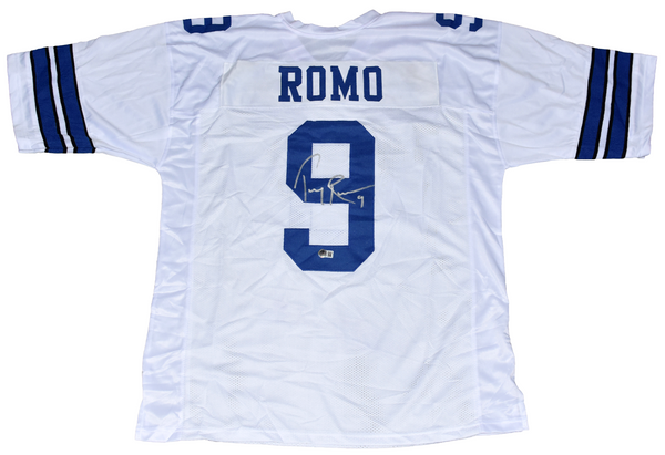 TONY ROMO AUTOGRAPHED DALLAS COWBOYS #9 WHITE JERSEY BECKETT