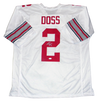 MIKE DOSS OHIO STATE BUCKEYES SIGNED AUTOGRAPHED #2 WHITE JERSEY JSA
