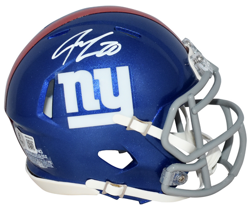 JEREMY SHOCKEY AUTOGRAPHED NEW YORK GIANTS SPEED MINI HELMET BECKETT