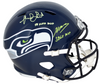 KENNETH WALKER & MALCOLM SMITH SIGNED SEATTLE SEAHAWKS SB MVP FULL SIZE HELMET