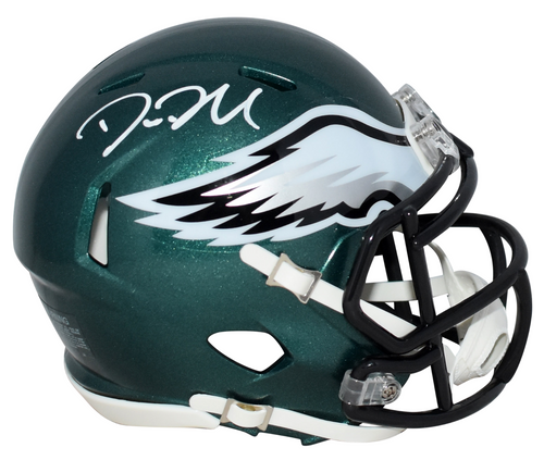 BIG DOM DISANDRO SIGNED PHILADELPHIA EAGLES SPEED MINI HELMET BECKETT