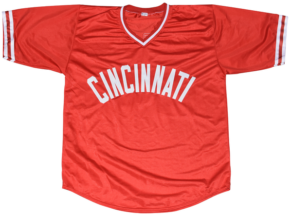 TONY PEREZ SIGNED AUTOGRAPHED CINCINNATI REDS #24 RED JERSEY W/ HOF 2000