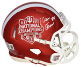 AIDEN FISHER SIGNED INDIANA HOOSIERS 2025 NATIONAL CHAMPIONS MINI HELMET BECKETT