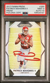 PATRICK MAHOMES SIGNED 2017 PANINI SILVER PRIZM ROOKIE #269 RC PSA 9 AUTO 10