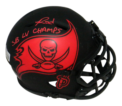 RONALD JONES II SIGNED TAMPA BAY BUCCANEERS ECLIPSE MINI HELMET W/ SB LV CHAMPS