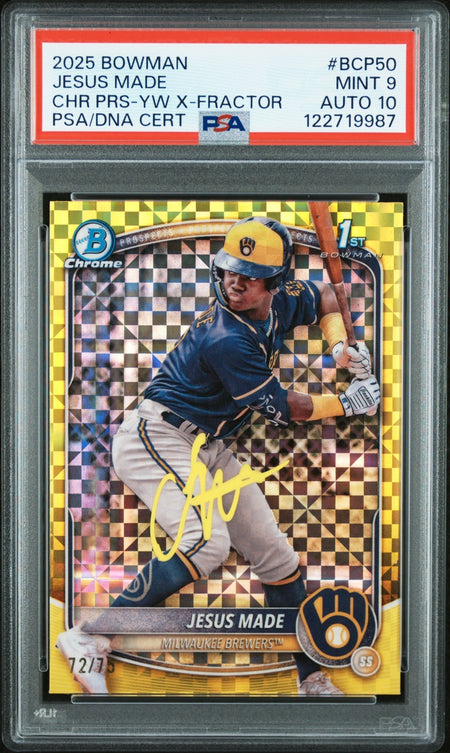 PATRICK MAHOMES SIGNED 2017 PANINI SELECT ROOKIE RC #103 AUTO PSA 9