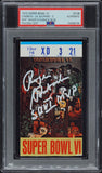 ROGER STAUBACH SIGNED 1972 SUPER BOWL VI 6 TICKET COWBOYS DOLPHINS PSA AUTO
