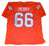 WILLIAM PERRY SIGNED AUTOGRAPHED CLEMSON TIGERS #66 ORANGE JERSEY JSA
