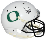 LAMICHAEL JAMES AUTOGRAPHED OREGON DUCKS WHITE FULL SIZE HELMET JSA