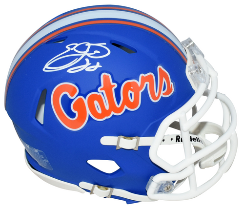 EMMITT SMITH AUTOGRAPHED FLORIDA GATORS BLUE SPEED MINI HELMET BECKETT
