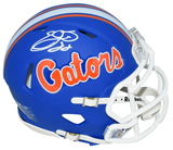 EMMITT SMITH AUTOGRAPHED FLORIDA GATORS BLUE SPEED MINI HELMET BECKETT