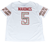 PATRICK MAHOMES SIGNED TEXAS TECH RED RAIDERS #5 ADIDAS GALVANICED JERSEY - BACK