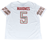 PATRICK MAHOMES SIGNED TEXAS TECH RED RAIDERS #5 ADIDAS GALVANICED JERSEY - BACK