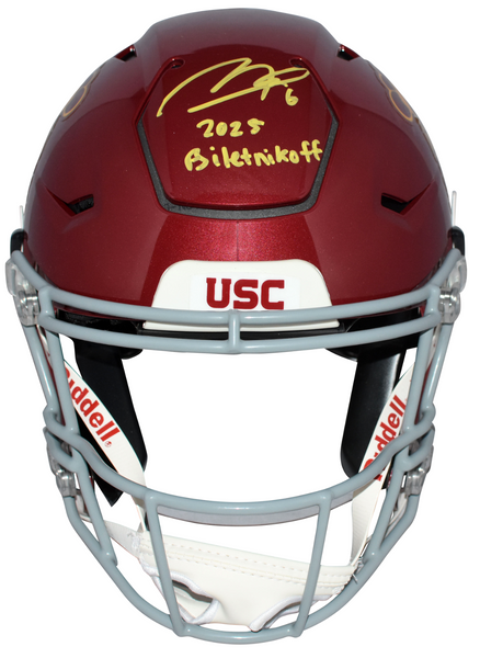 MAKAI LEMON SIGNED USC TROJANS AUTHENTIC SPEEDFLEX HELMET W/ 2025 BILETNIKOFF