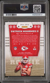 PATRICK MAHOMES SIGNED 2017 PANINI ROOKIE RC #104 AUTO PSA 9