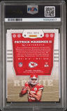 PATRICK MAHOMES SIGNED 2017 PANINI ROOKIE RC #104 AUTO PSA 9