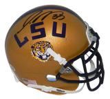 JAMAL ADAMS AUTOGRAPHED SIGNED LSU TIGERS GOLD MINI HELMET BECKETT