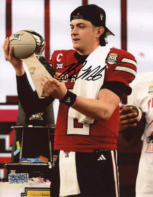 BEHREN MORTON AUTOGRAPHED TEXAS TECH RED RAIDERS 8x10 PHOTO COA