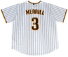 JACKSON MERRILL SIGNED SAN DIEGO PADRES #3 WHITE NIKE JERSEY W/ SLAM DIEGO