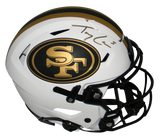 TREY LANCE SIGNED SAN FRANCISCO 49ERS LUNAR AUTHENTIC SPEEDFLEX HELMET BECKETT