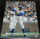 ERNIE BANKS SIGNED AUTOGRAPHED CHICAGO CUBS 16x20 PHOTO JSA