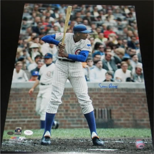 ERNIE BANKS SIGNED AUTOGRAPHED CHICAGO CUBS 16x20 PHOTO JSA