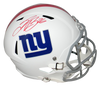 SAQUON BARKLEY SIGNED NEW YORK GIANTS FLAT WHITE FULL SIZE SPEED HELMET BECKETT