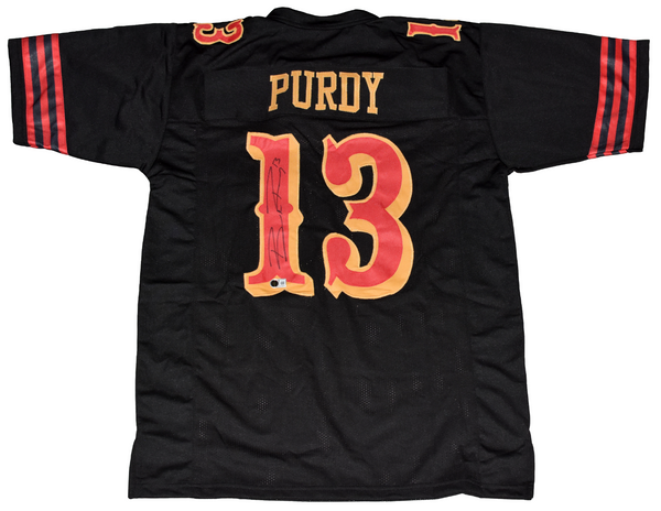 BROCK PURDY SIGNED SAN FRANCISCO 49ERS #13 BLACK RIVALRIES JERSEY BECKETT