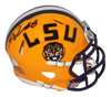 PATRICK QUEEN AUTOGRAPHED SIGNED LSU TIGERS SPEED MINI HELMET BECKETT