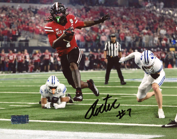 TERRANCE CARTER JR SIGNED TEXAS TECH RED RAIDERS 8x10 PHOTO COA