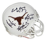 EARL CAMPBELL RICKY WILLIAMS VINCE YOUNG COLT McCOY SIGNED TEXAS MINI HELMET