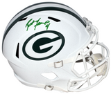 BRETT FAVRE AUTOGRAPHED GREEN BAY PACKERS WHITE ALT FULL SIZE SPEED HELMET JSA