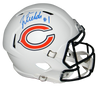 JUSTIN FIELDS AUTOGRAPHED SIGNED CHICAGO BEARS WHITE FULL SIZE HELMET BECKETT