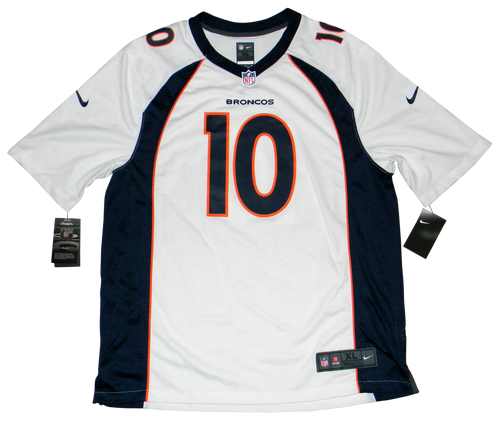 JERRY JEUDY AUTOGRAPHED SIGNED DENVER BRONCOS #10 WHITE NIKE JERSEY BECKETT