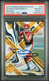 PATRICK MAHOMES SIGNED 2017 PANINI DONRUSS ELITE ORANGE RC /25 PSA 8 AUTO 10