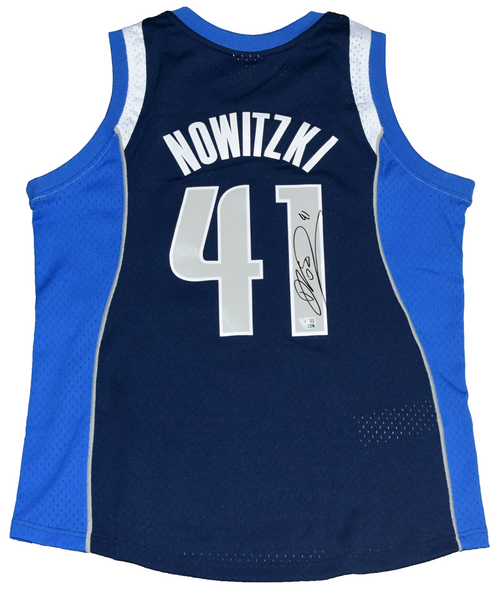 DIRK NOWITZKI AUTOGRAPHED DALLAS MAVERICKS #41 MITCHELL & NESS JERSEY FANATICS