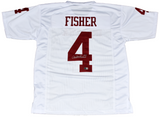 AIDEN FISHER AUTOGRAPHED INDIANA HOOSIERS #4 WHITE JERSEY BECKETT