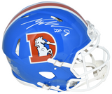 TALANOA HUFANGA SIGNED DENVER BRONCOS THROWBACK AUTHENTIC SPEED HELMET BECKETT