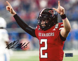 BEHREN MORTON AUTOGRAPHED TEXAS TECH RED RAIDERS 8x10 PHOTO COA