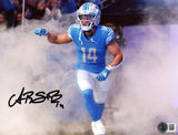 AMON-RA ST BROWN AUTOGRAPHED DETROIT LIONS SMOKE 8x10 PHOTO BECKETT